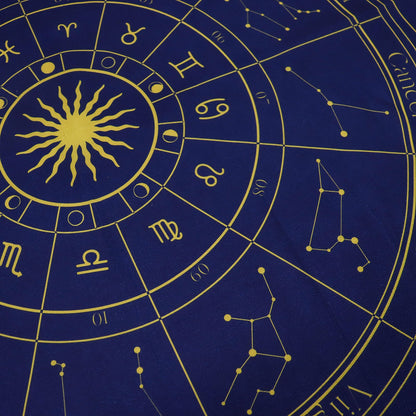 Tarot kirakó kendő – zodiákus, 75 × 75 cm
