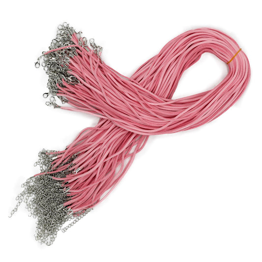 Művelúr ékszerzsinór – rózsaszín A064, 2,5 mm × 55 cm