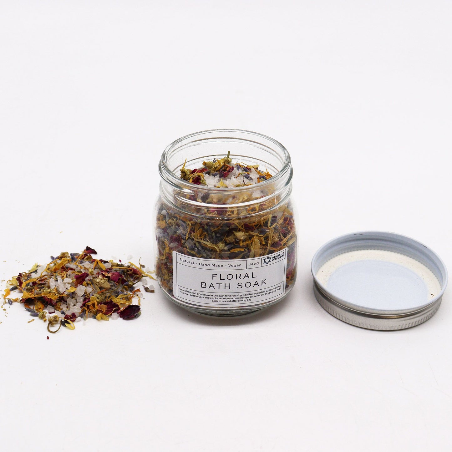 Virágos fürdősó – Természetes – 140 g