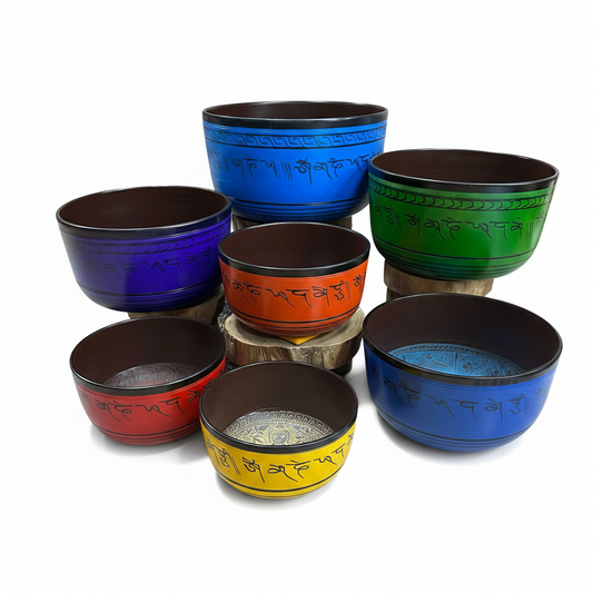 Nagy csakra szett – 7 hangtál (19.5–35 cm)