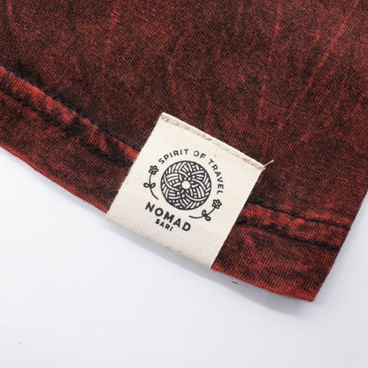 Kővel Mosott Póló, M méret – Sárkány mandala – Bordó