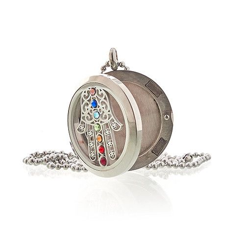 Aromaterápiás nyaklánc – Hamsa csakra, 30 mm