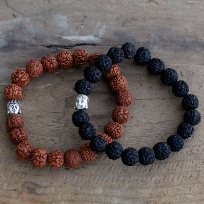 Rudraksha Mala Karkötő – Sötét