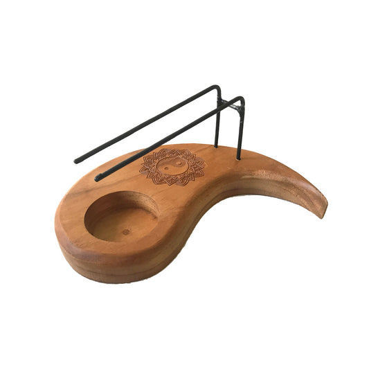 Csepp Alakú Palo Santo állvány – Teakfa – Yin & Yang