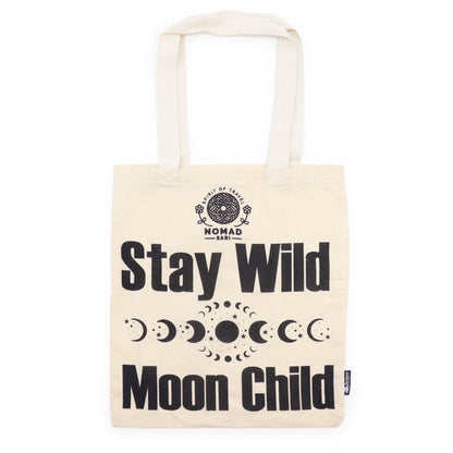 Ikonikus táska – Stay Wild, Moon Child – (40 × 36 cm)