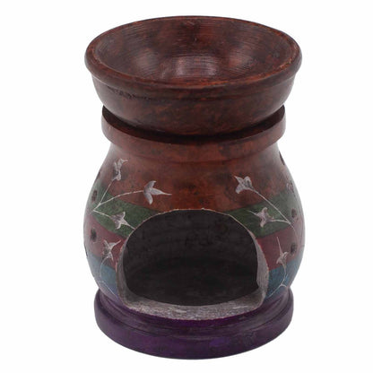 Szappankő aromalámpa 10 cm – Hamsa, öt szín