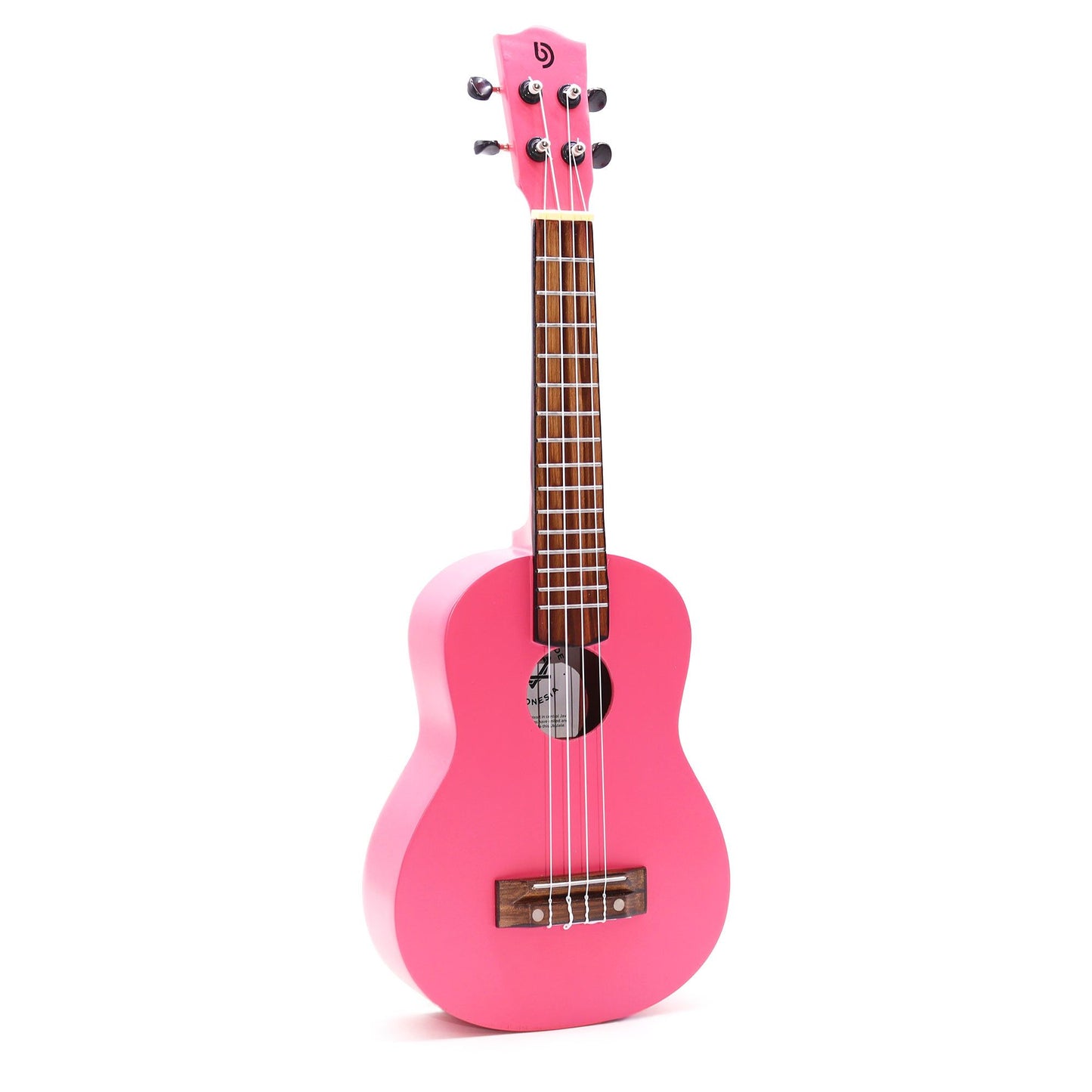 Kézműves ukulele – élénk rózsaszín kivitel (4 húros)