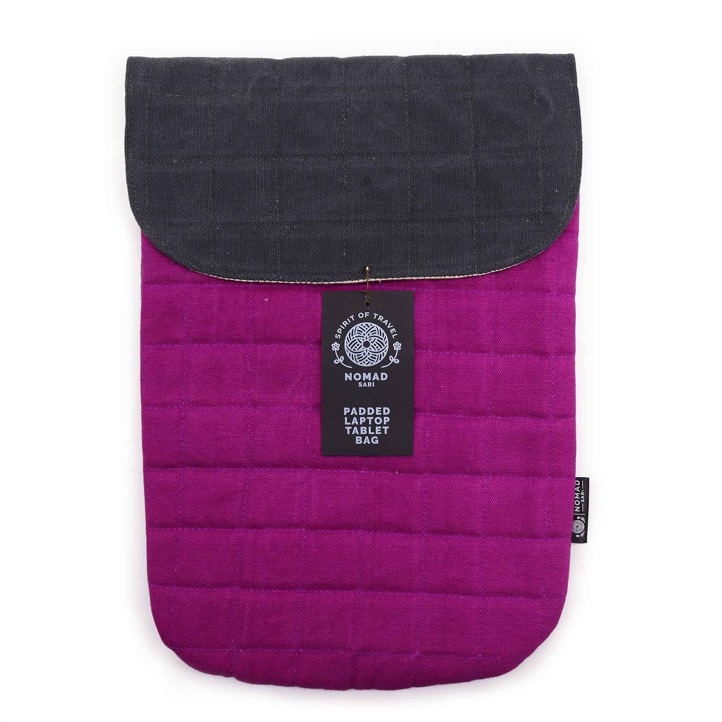 Párnázott laptoptok – lila köd – 14 oz kőmosott