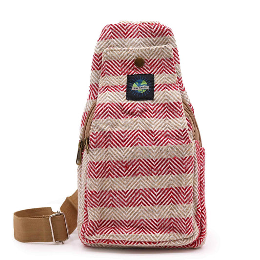 Vászon Cross-Body táska – Bézs és Rózsaszín