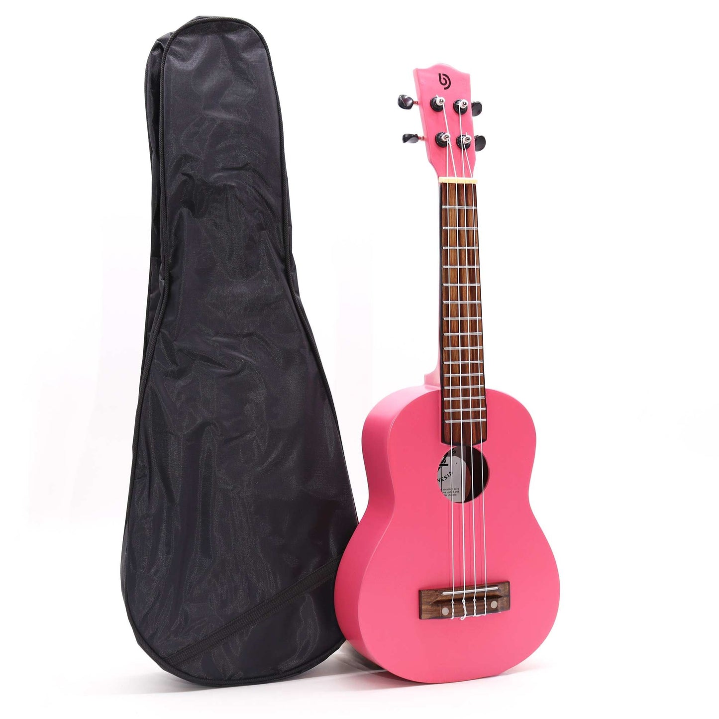 Kézműves ukulele – élénk rózsaszín kivitel (4 húros)