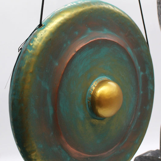 Közepes gong állvánnyal – 50 cm – Zöldesmosott