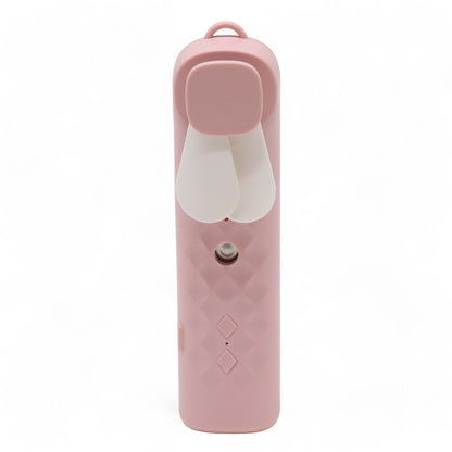 Rózsaszín Mini Párásító Ventilátor – USB töltés