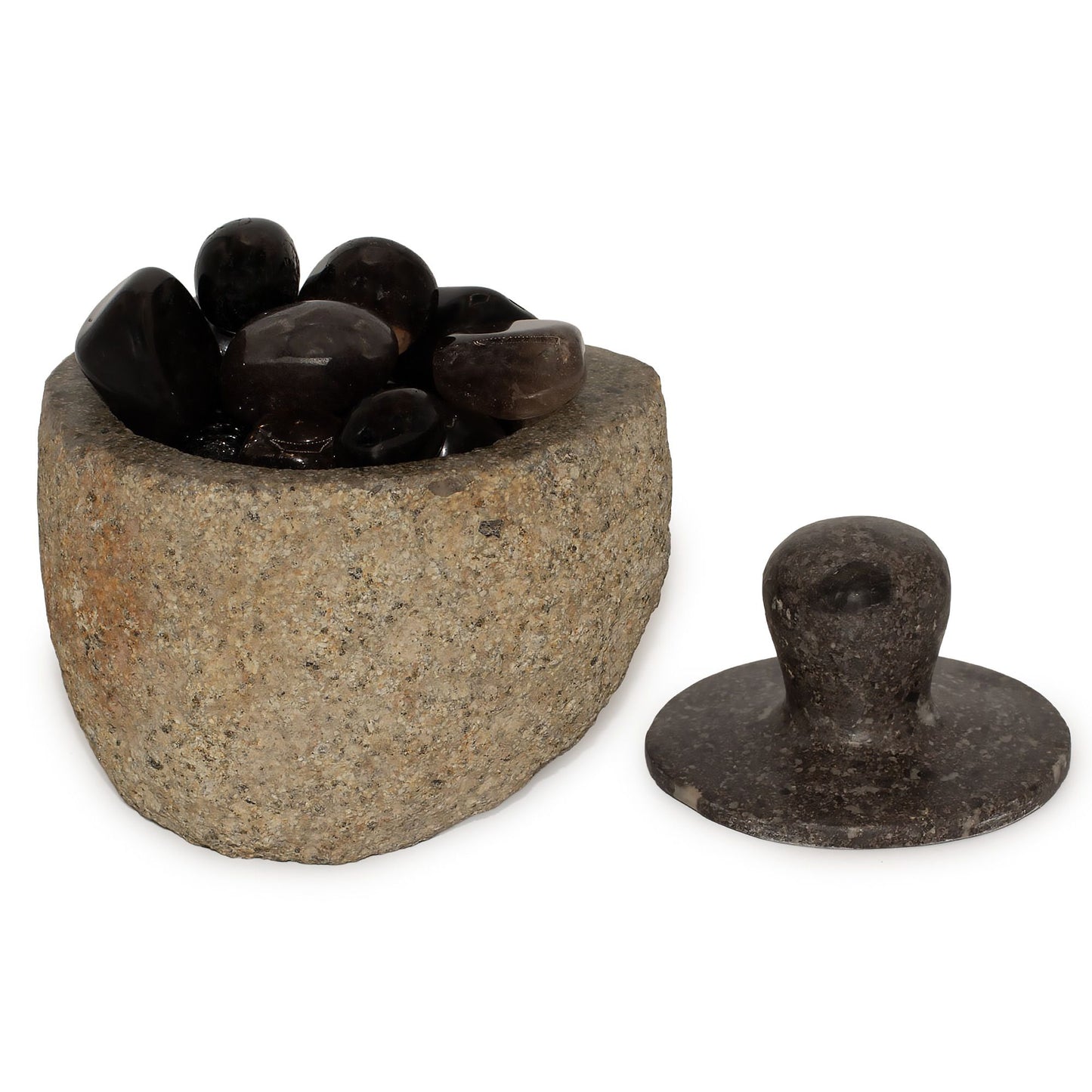 Természetes Folyami Kő Földelő Edény – Közepes (kb. 12 × 8 cm)