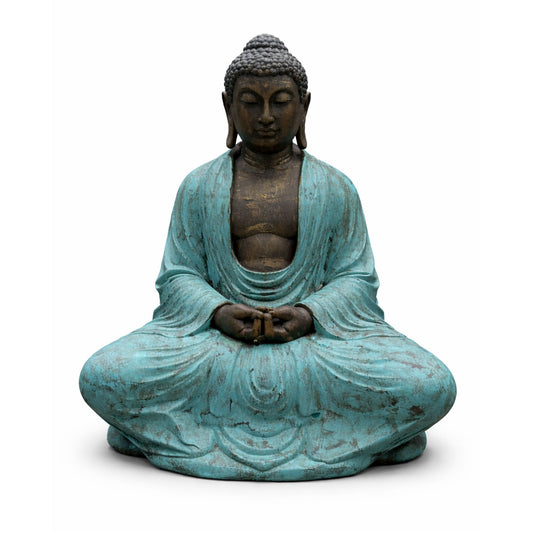 Nagy türkiz Thai Buddha kőszobor  – 1 m