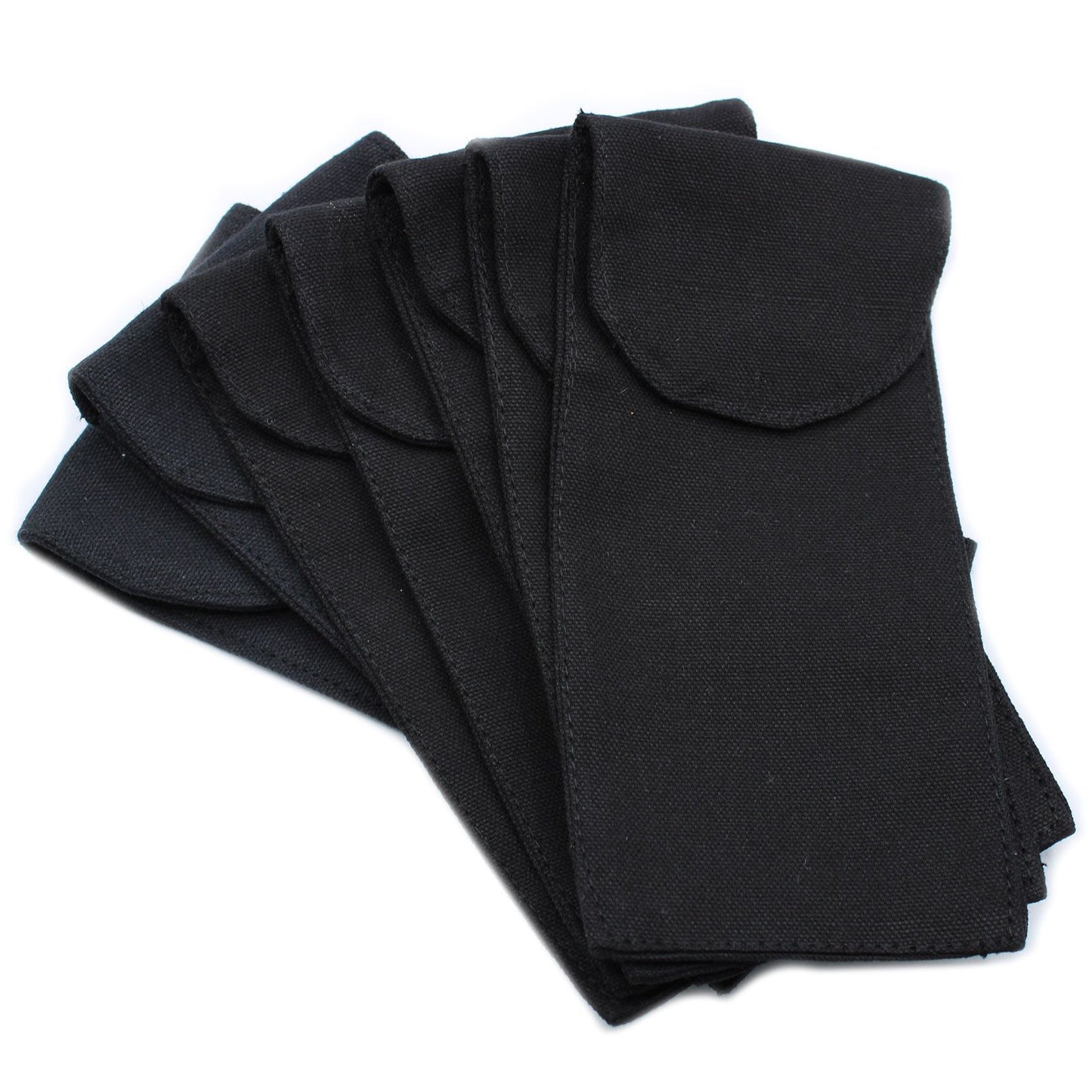 Pamut tasak drágakő arcrollerekhez 10 oz – Fekete 9 × 19 cm