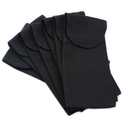 Pamut tasak drágakő arcrollerekhez 10 oz – Fekete 9 × 19 cm