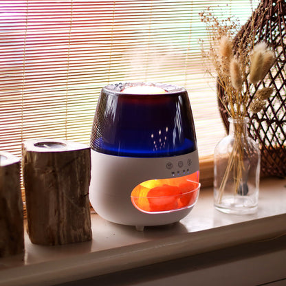Színváltós USB aroma diffúzor – Himalája só és lángoló hatás