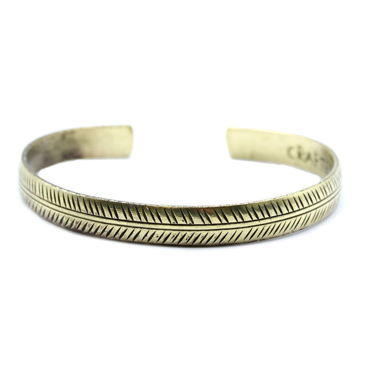Bronz Tibeti Karkötő – Keskeny Tribal Levél
