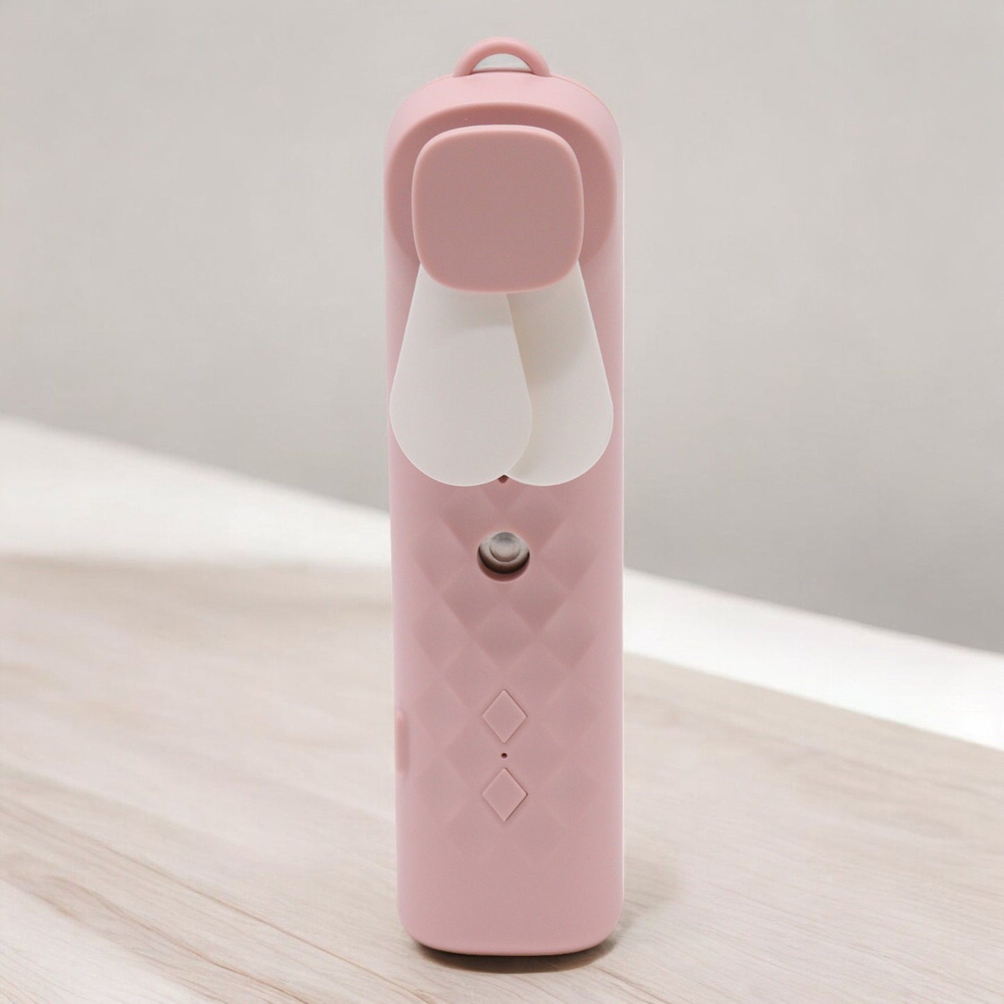 Rózsaszín Mini Párásító Ventilátor – USB töltés