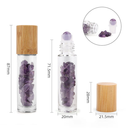 Roll-on üvegcse 5 ml – ametiszt, bambusz kupak