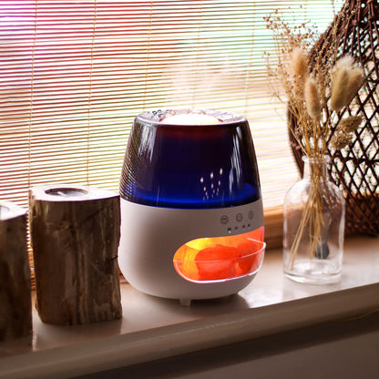 Színváltós USB aroma diffúzor – Himalája só és lángoló hatás