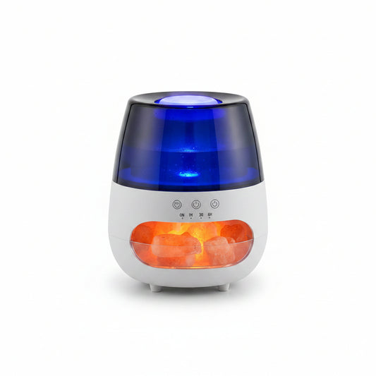Színváltós USB aroma diffúzor – Himalája só és lángoló hatás