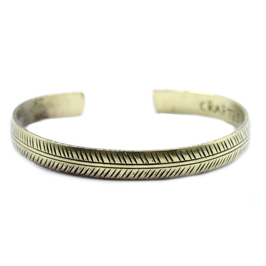 Bronz Tibeti Karkötő – Keskeny Tribal Levél
