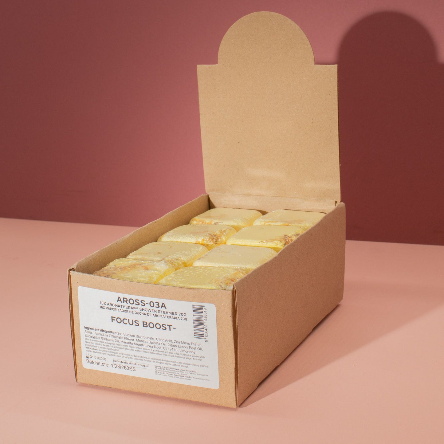 Aromaterápiás zuhanygőzölő 80 g – fókusz