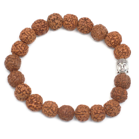 Rudraksha Mala Karkötő – Barna