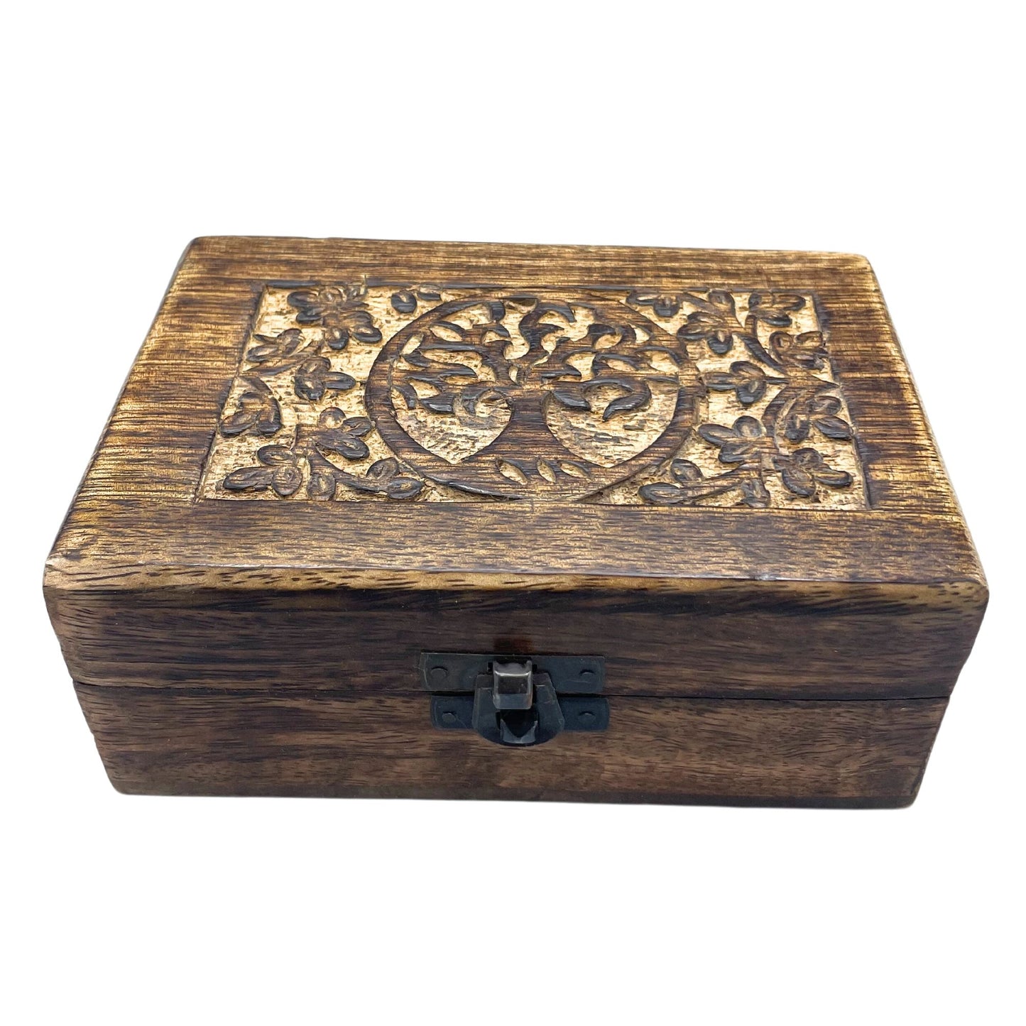 Közepes méretű fa emlékdoboz 15 × 10 × 6 cm – Életfa