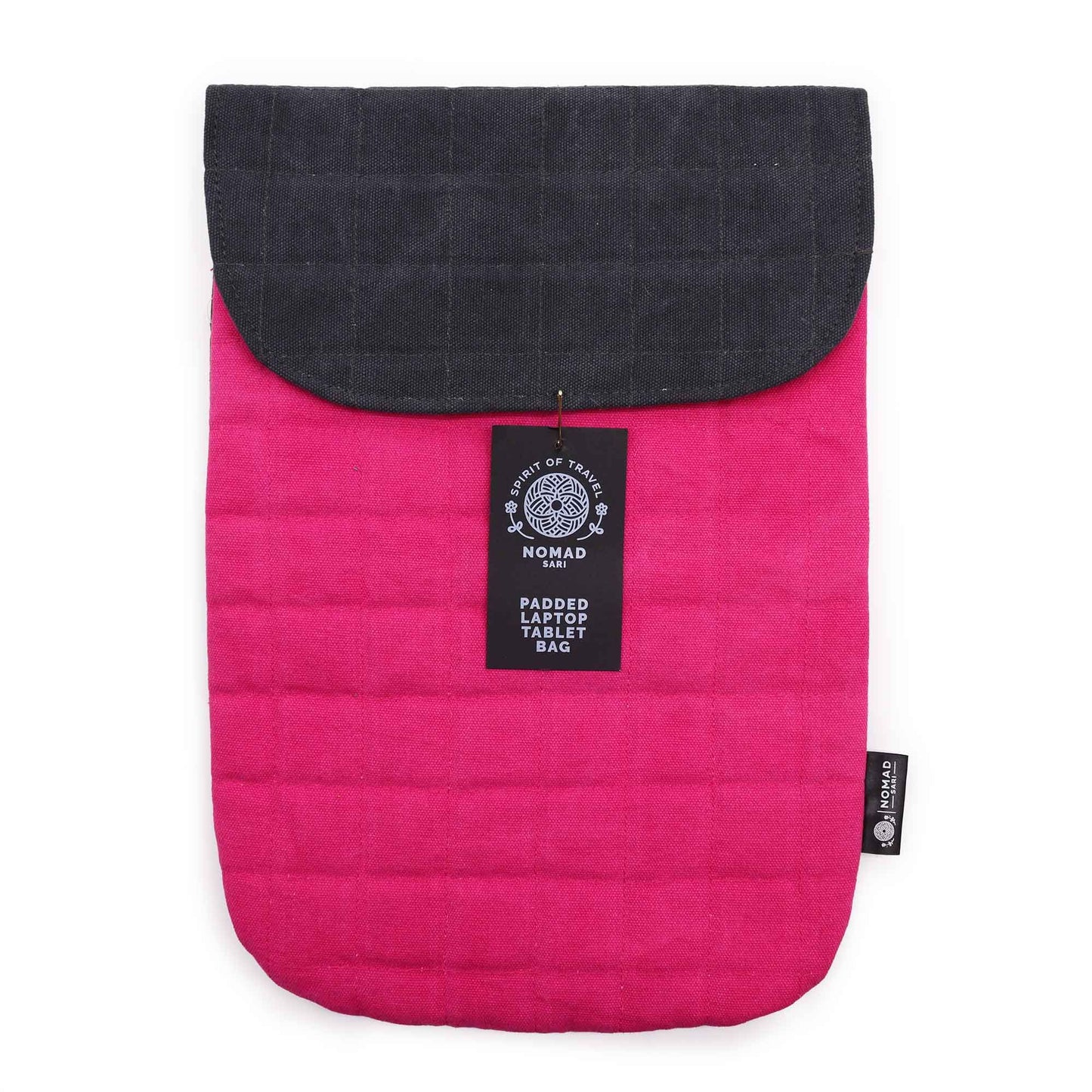 Párnázott laptoptok – rózsaszín – 14 oz kőmosott