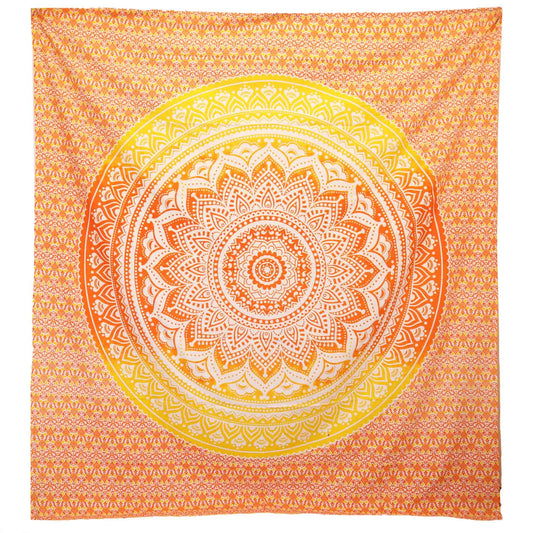 Ágytakaró / Falidísz – Umrao Mandala – Narancsszínű