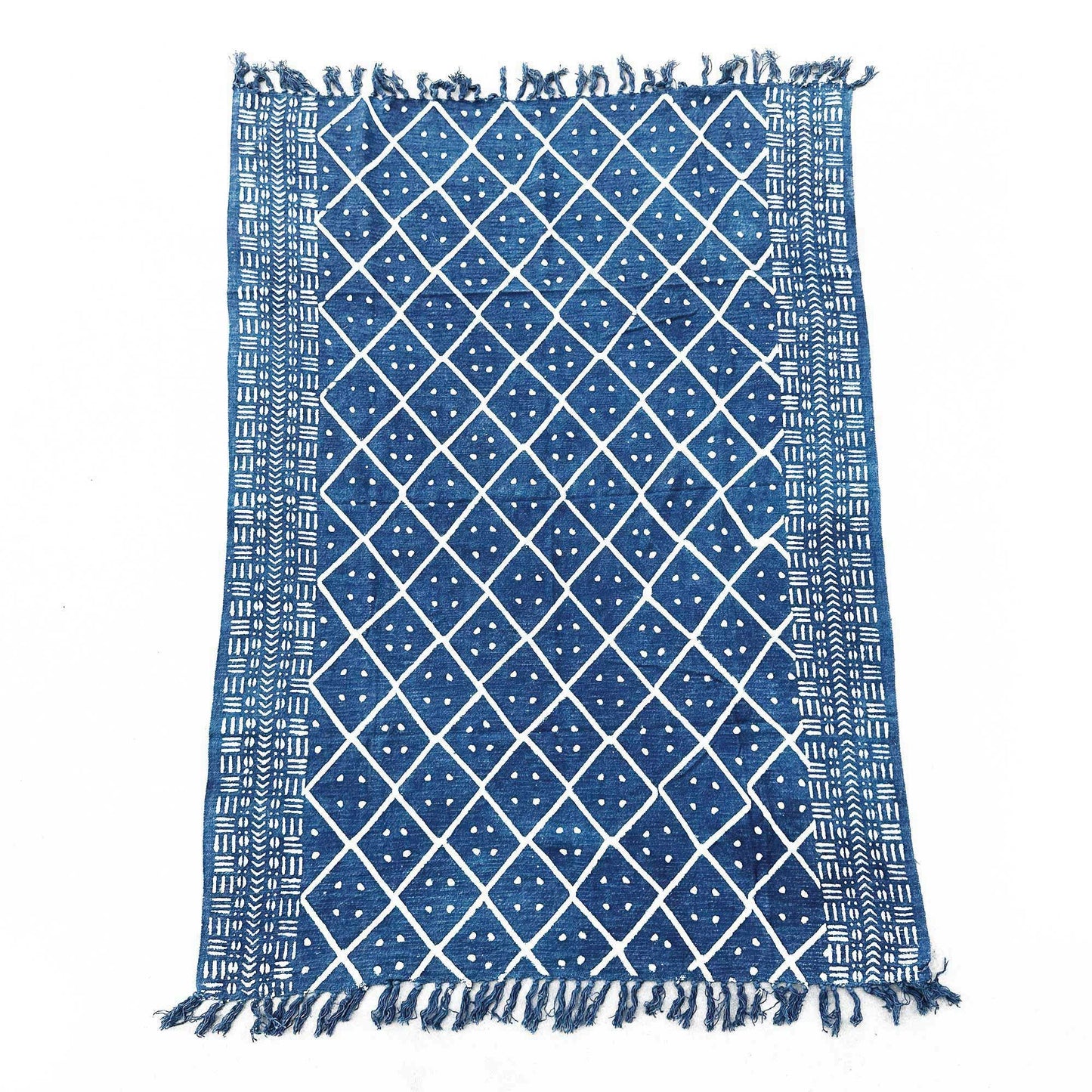 Kézzel készített indigókék takaró – 170 × 120 cm – Midnight Heerak