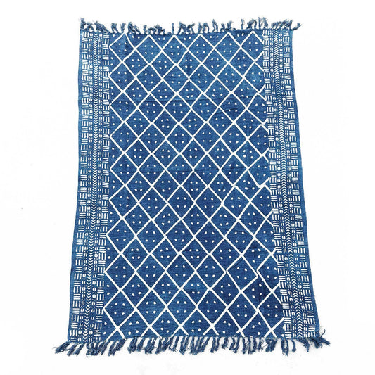 Kézzel készített indigókék takaró – 170 × 120 cm – Midnight Heerak