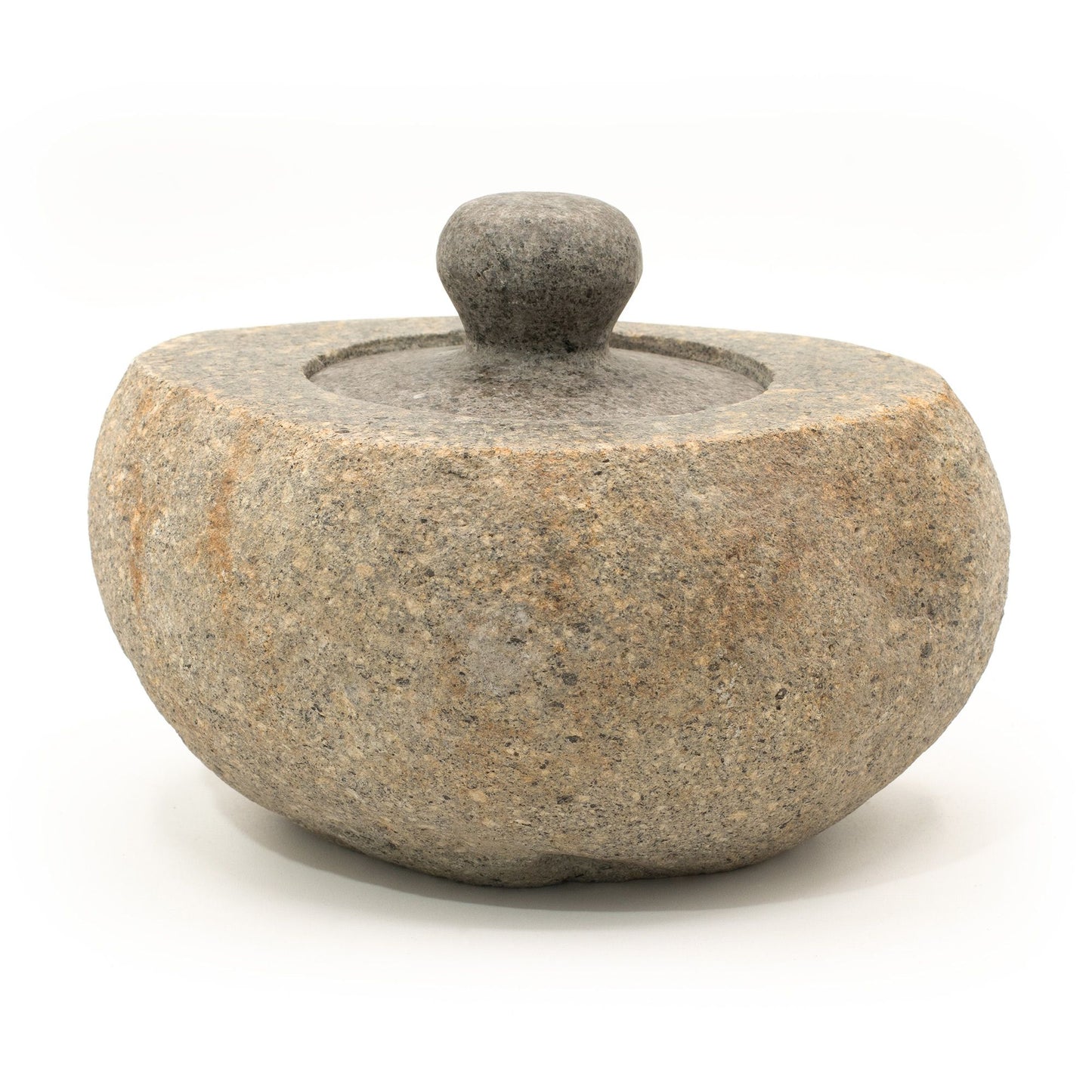 Természetes folyami kő földelő edény – nagy (kb. 15 × 12 cm)