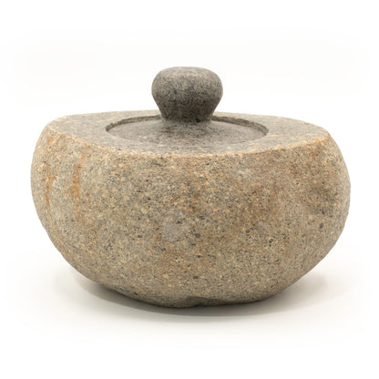 Természetes folyami kő földelő edény – nagy (kb. 15 × 12 cm)