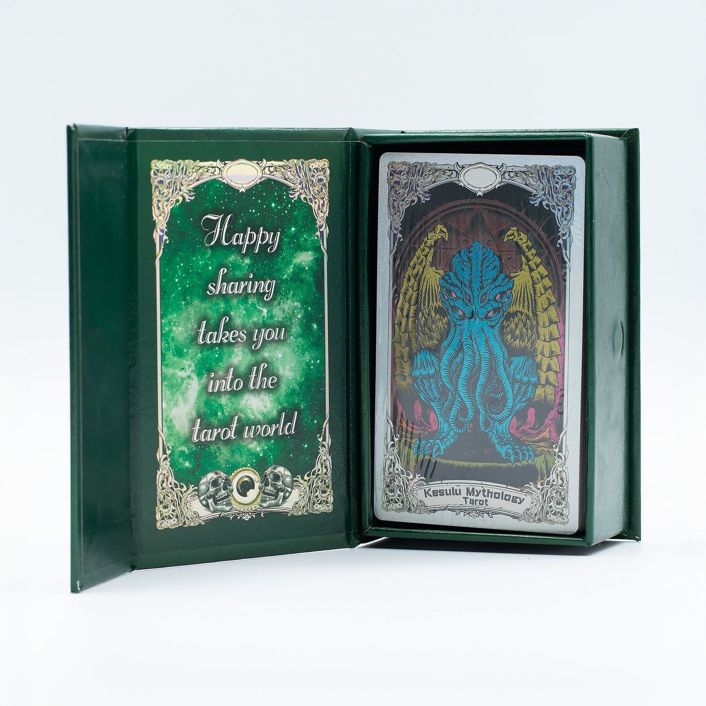 Zöld tarot kártya szett – könyvvel