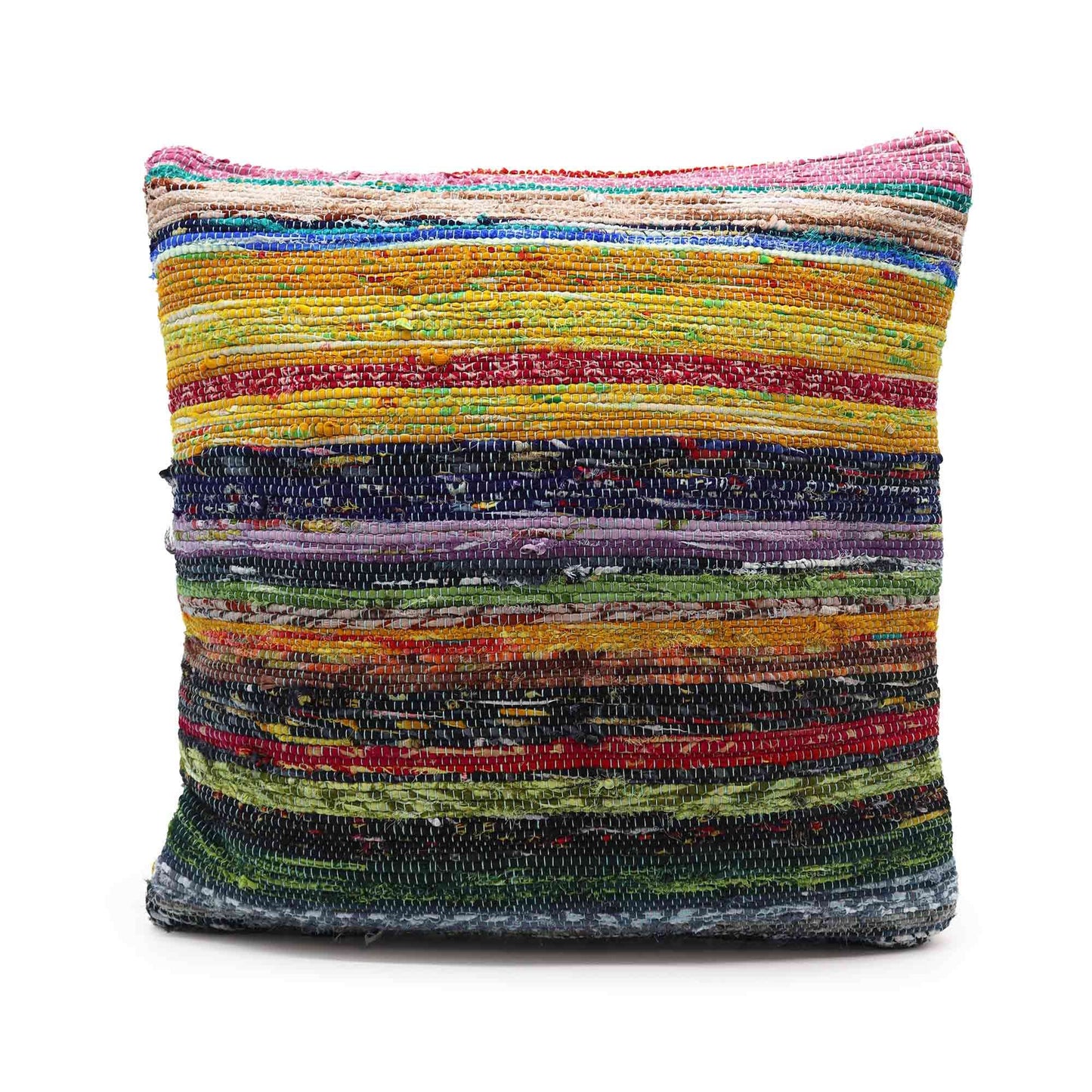 Foszlány rongyszőnyeg párnahuzatok – 40 × 40 cm – Napfelkelte narancs