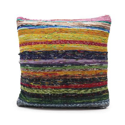 Foszlány rongyszőnyeg párnahuzatok – 40 × 40 cm – Napfelkelte narancs