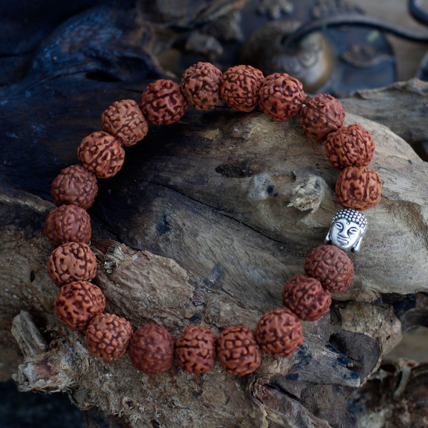 Rudraksha Mala Karkötő – Barna