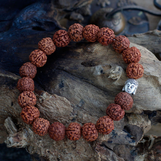 Rudraksha Mala Karkötő – Barna
