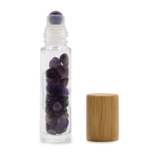 Roll-on üvegcse 5 ml – ametiszt, bambusz kupak