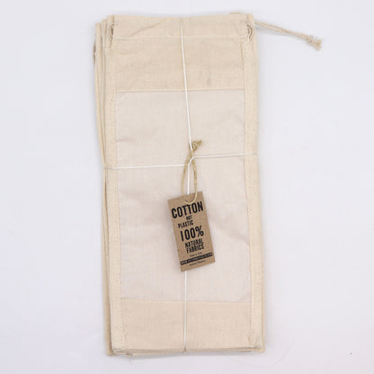 Hosszú pamut ablakos tasak – 35 × 15 cm