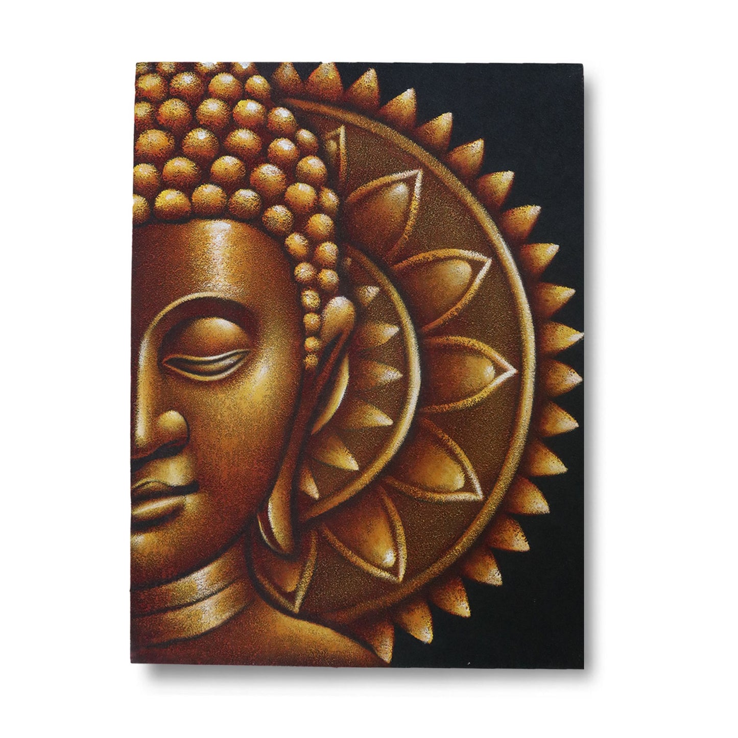 Arany Feles Buddha Mandala 60 × 80 cm