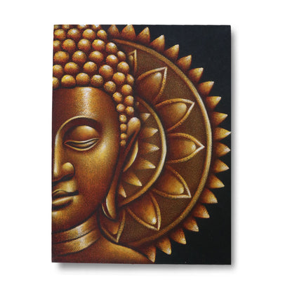 Arany Feles Buddha Mandala 60 × 80 cm