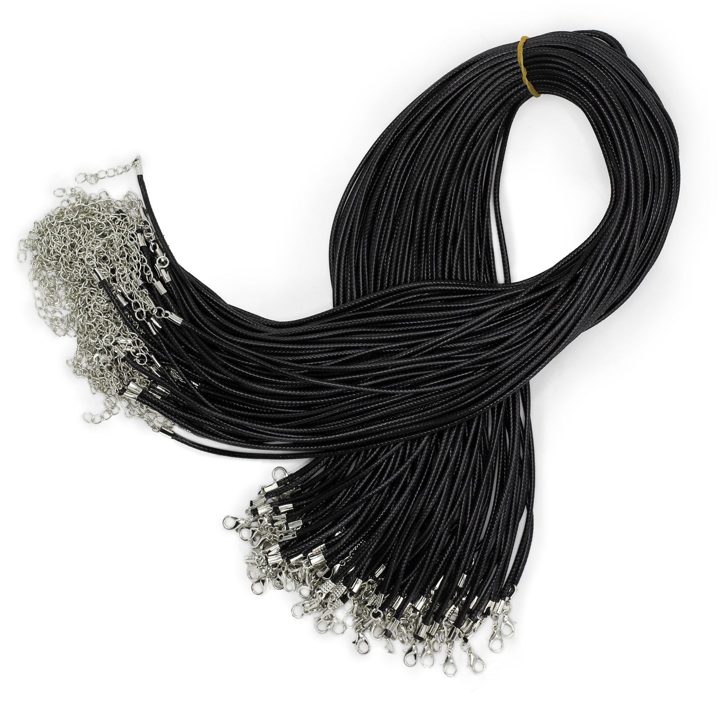 Viaszos ékszerzsinór – fekete 101, 2 mm × 55 cm
