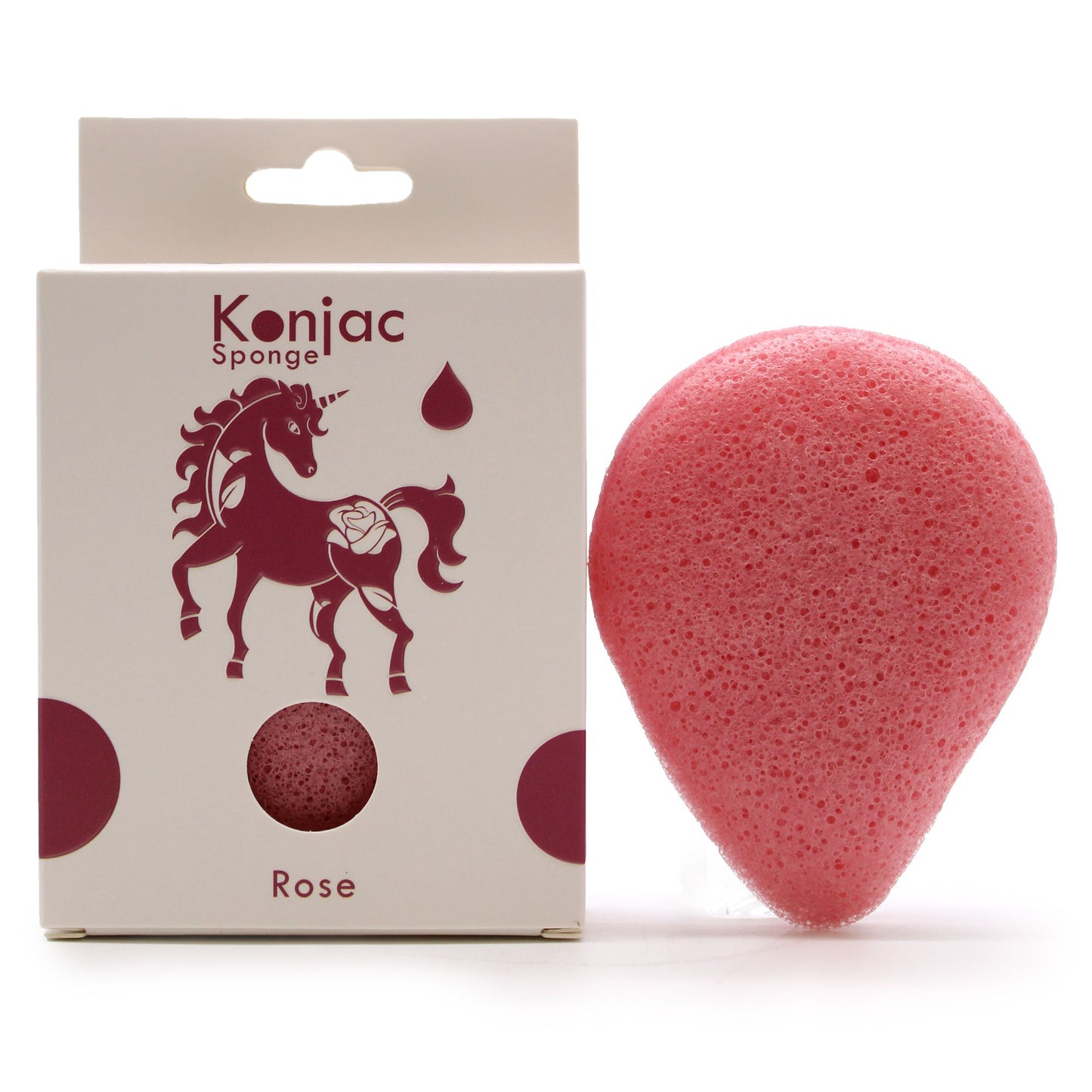 Csepp Alakú Konjac Szivacs – Rózsa – Fiatalító