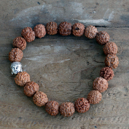 Rudraksha Mala Karkötő – Barna
