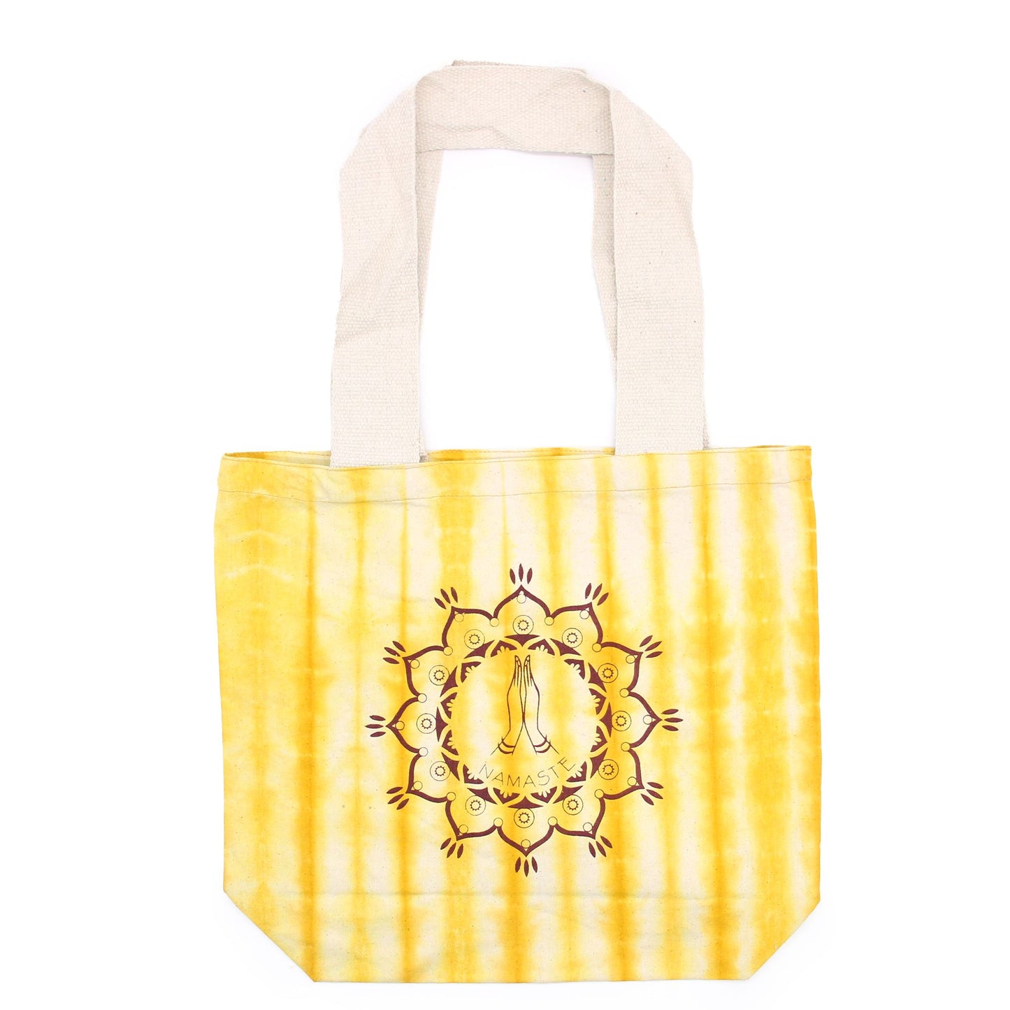 Színes Festett Pamut táska (6 oz) – 38 × 42 × 12 cm – Namaste – Sárga