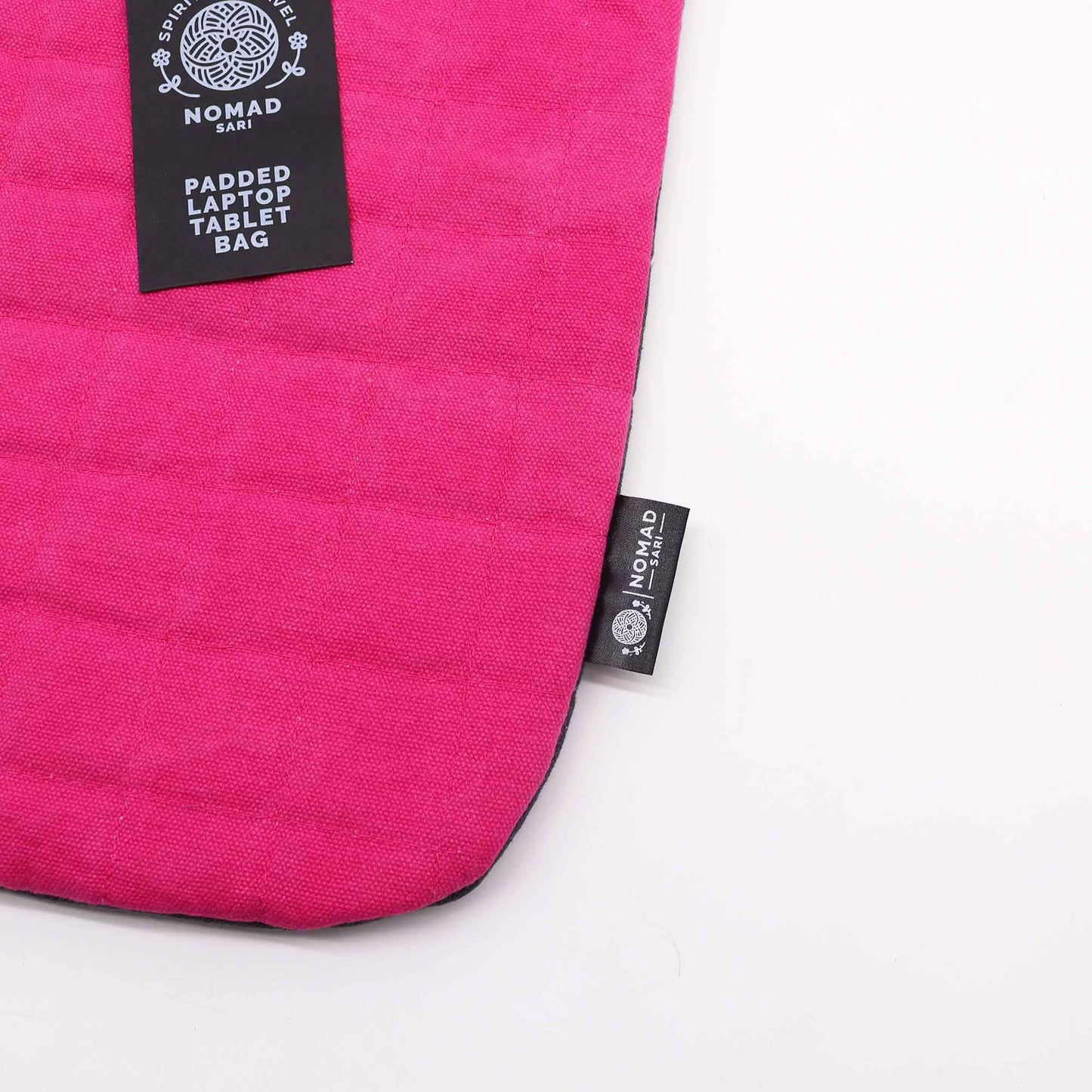 Párnázott laptoptok – rózsaszín – 14 oz kőmosott